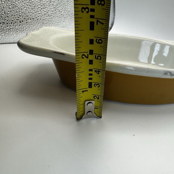 HALL White Oval Individual Au Gratin Casserole‎ Dish w/ Handles USA Vintage 8" - Picture 5 of 6